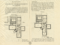 39969 Plattegrond van de begane grond en de verdieping van het Academiegbouw aan het Munsterkerkhof te Utrecht.N.B.: De ...